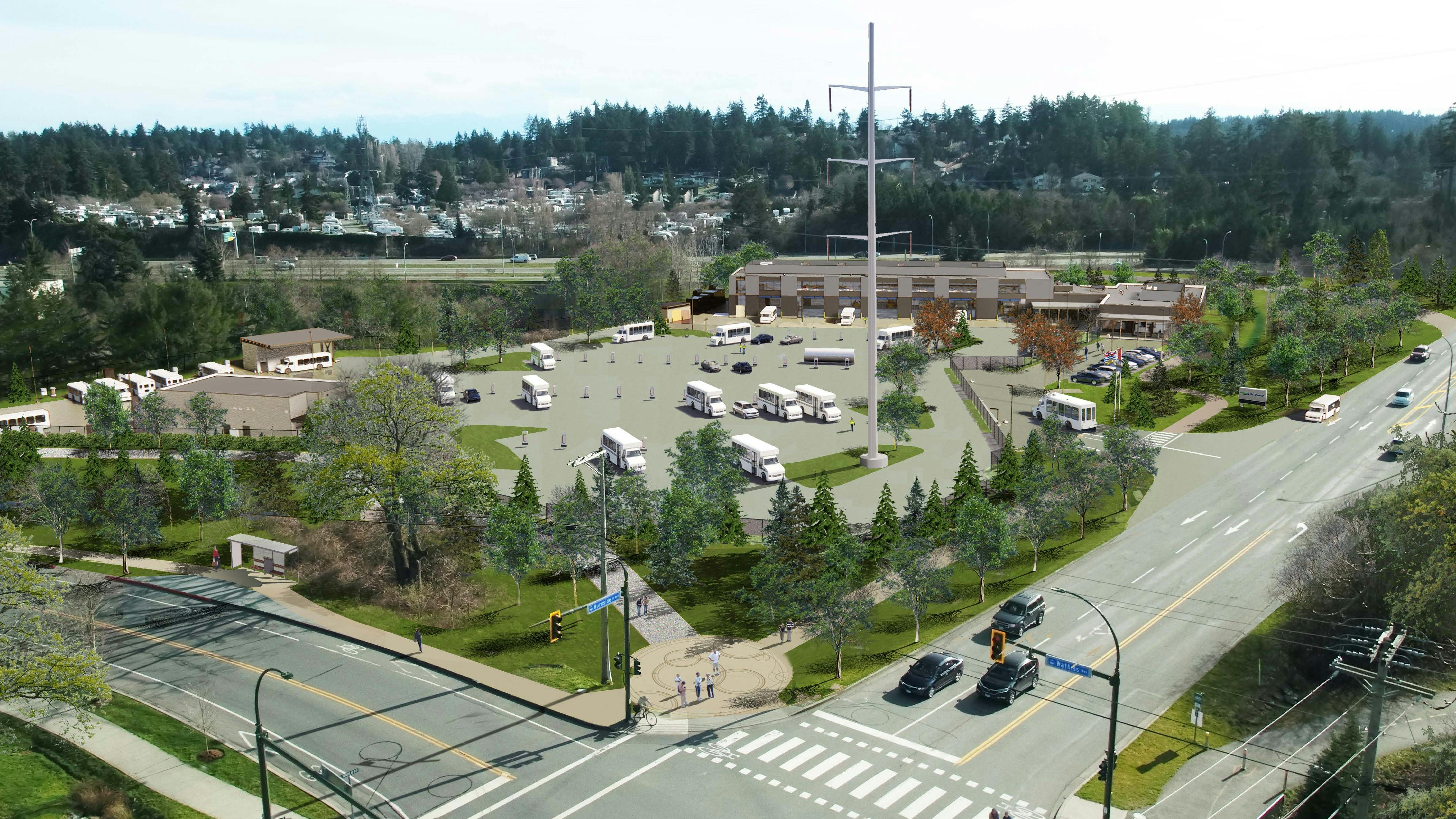 A rendering of the Victoria handyDART center.