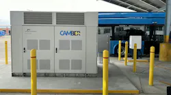 camber charger sits in front of CapMetro electric bus