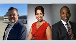 From left to right: LIT keynote speaker Salvador Llamas, chief operating officer of AC Transit and LIT’s 2024 Member of the Year. LIT opening plenary keynote speaker, Mitch Savoie Hill. LIT closing plenary speaker, Gregory Bradley. From left to right: LIT keynote speaker Salvador Llamas, chief operating officer of AC Transit and LIT’s 2024 Member of the Year. LIT opening plenary keynote speaker, Mitch Savoie Hill. LIT closing plenary speaker, Gregory Bradley.