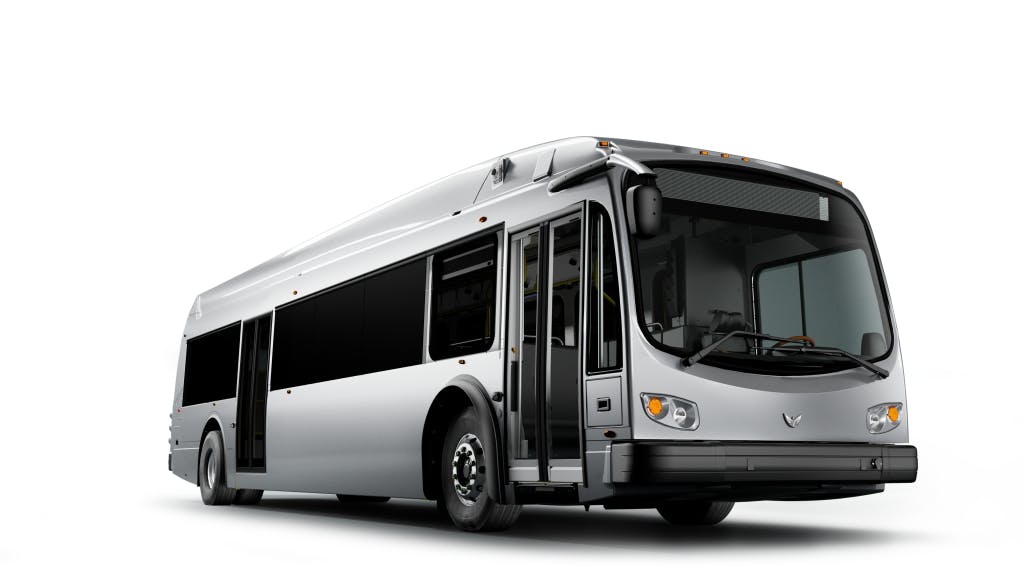 A rendering of a Phoenix EV bus.