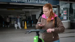 The city of Coquitlam, B.C., has partnered with TransLink to launch a mobility hub pilot program for customers using shared e-bikes and e-scooters at Coquitlam Central Station.