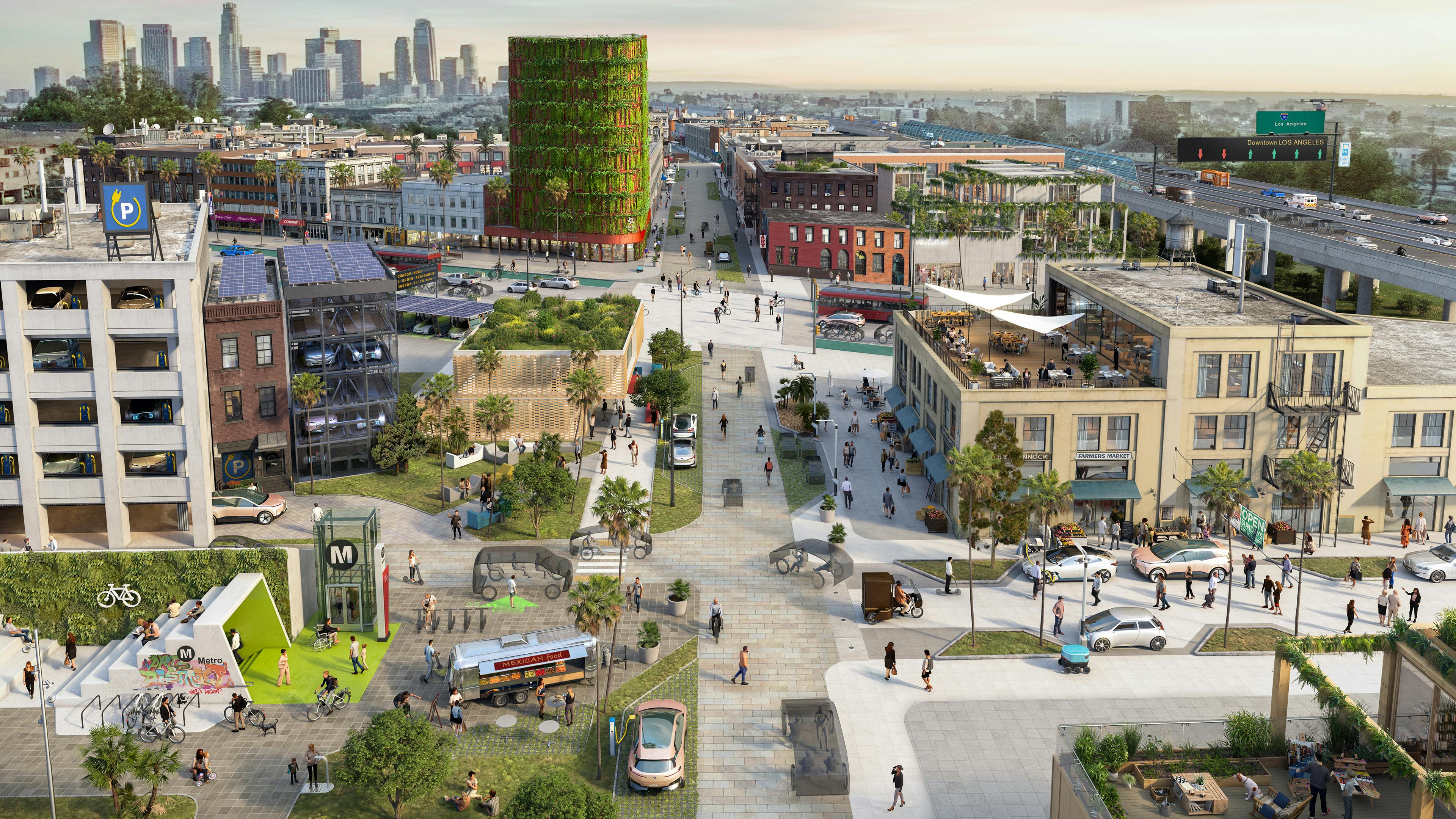 An overview shot of Los Angeles.