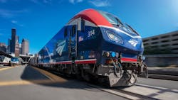Amtrak train. Amtrak train.