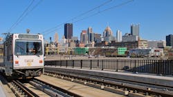 PRT Red Line train. PRT Red Line train.
