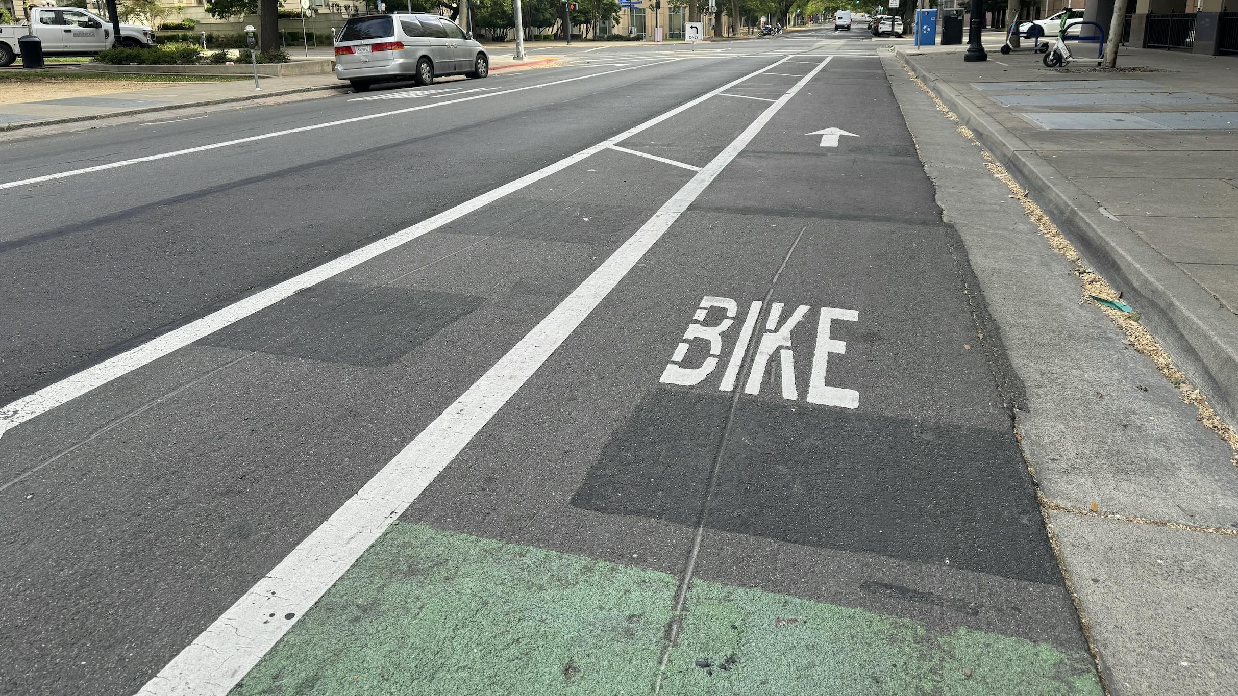 empty bike lane