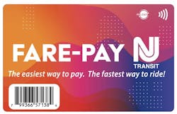 NJ Transit's FARE-PAY card. NJ Transit's FARE-PAY card.