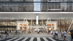 rendering of penn station entrance rendering of penn station entrance