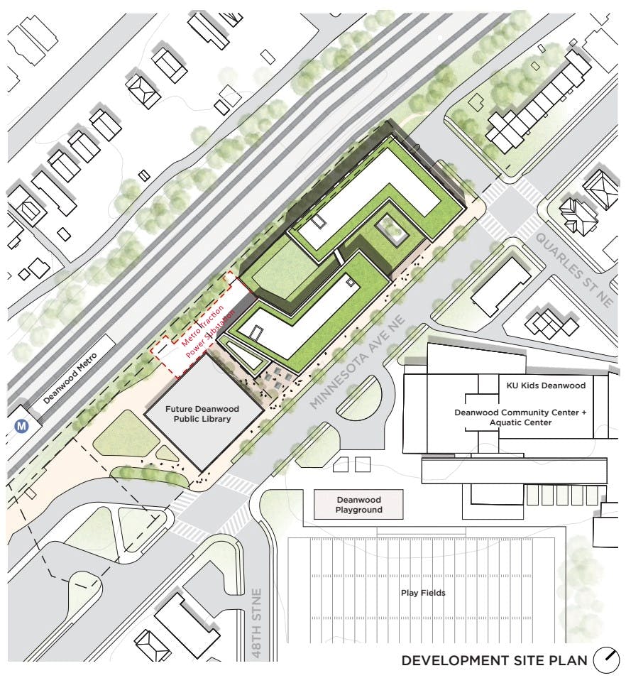 A map of the future Deanwood joint development.