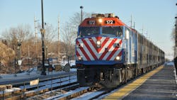 Metra train. Metra train.