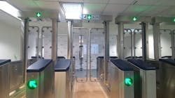 MTA modern fare gates. MTA modern fare gates.