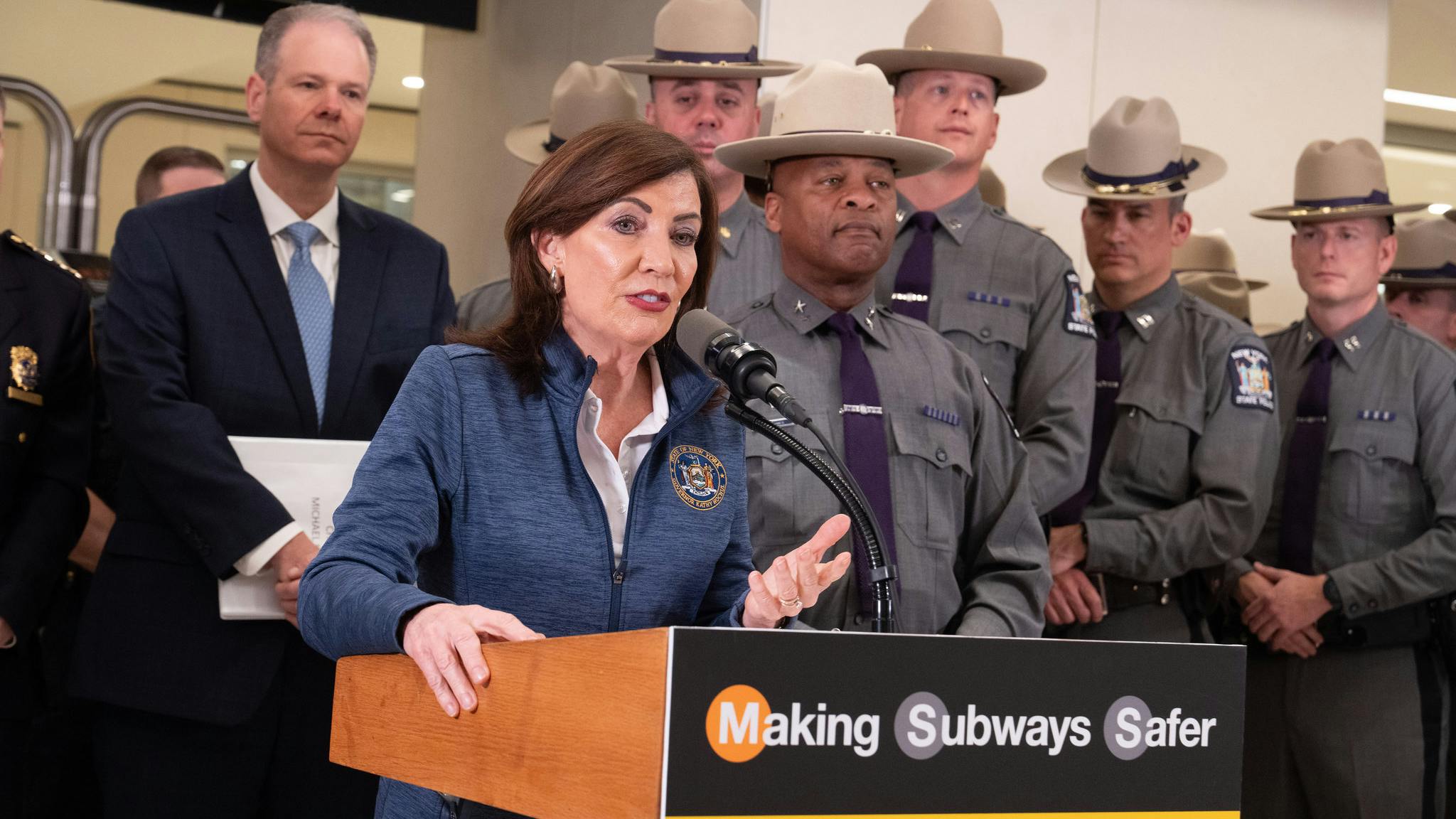 New York Gov. Kathy Hochul unveiled the FY 2026 New York State budget that focuses on continuing to make MTA subways safer for all riders and transit workers.