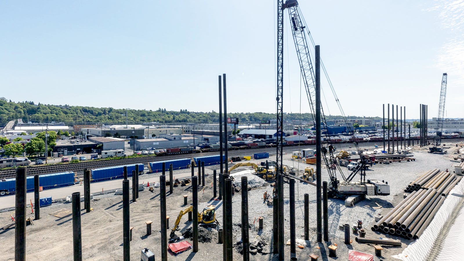 Amtrak begins construction at King Street Yard in Seattle.