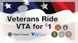 Santa Clara VTA six-month Veteran’s Fare Pilot Program graphic.