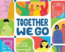 Riders will start to see Together We Go campaign artwork on Muni buses, trains and shelters across the city. Riders will start to see Together We Go campaign artwork on Muni buses, trains and shelters across the city.