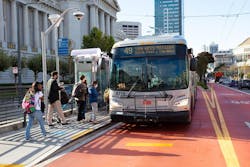 Dedicated transit lanes and other Muni Forward upgrades are helping SFMTA grow ridership post-COVID-19 pandemic. Dedicated transit lanes and other Muni Forward upgrades are helping SFMTA grow ridership post-COVID-19 pandemic.