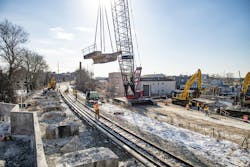 January 2025 stage of work, including building new Hammels Wye viaduct and repairing South Channel Bridge. January 2025 stage of work, including building new Hammels Wye viaduct and repairing South Channel Bridge.