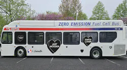 This is the first two of 10 hydrogen fuel-cell electric buses expected to enter revenue service this year.
