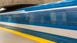 A rendering of the Montreal metro's blue line. A rendering of the Montreal metro's blue line.