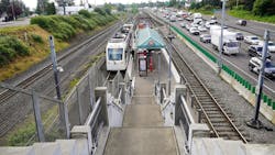Work continues on the 82nd Avenue Transit Project. Work continues on the 82nd Avenue Transit Project.