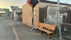 The policy was spurred by community members installing benches at bus stops throughout the East Bay. The policy was spurred by community members installing benches at bus stops throughout the East Bay.