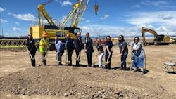 Representatives from CDOT, Thornton, city and county of Broomfield, Adams County and Brighton, Colo., officially break ground. Representatives from CDOT, Thornton, city and county of Broomfield, Adams County and Brighton, Colo., officially break ground.