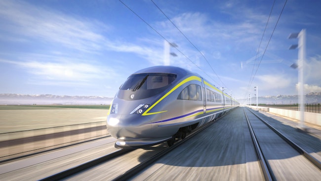 rendering of high speed train