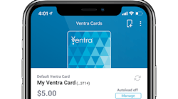 The Ventra app. The Ventra app.