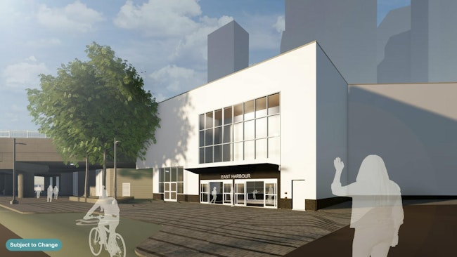Artist’s rendering of the future East Harbor Transit Hub