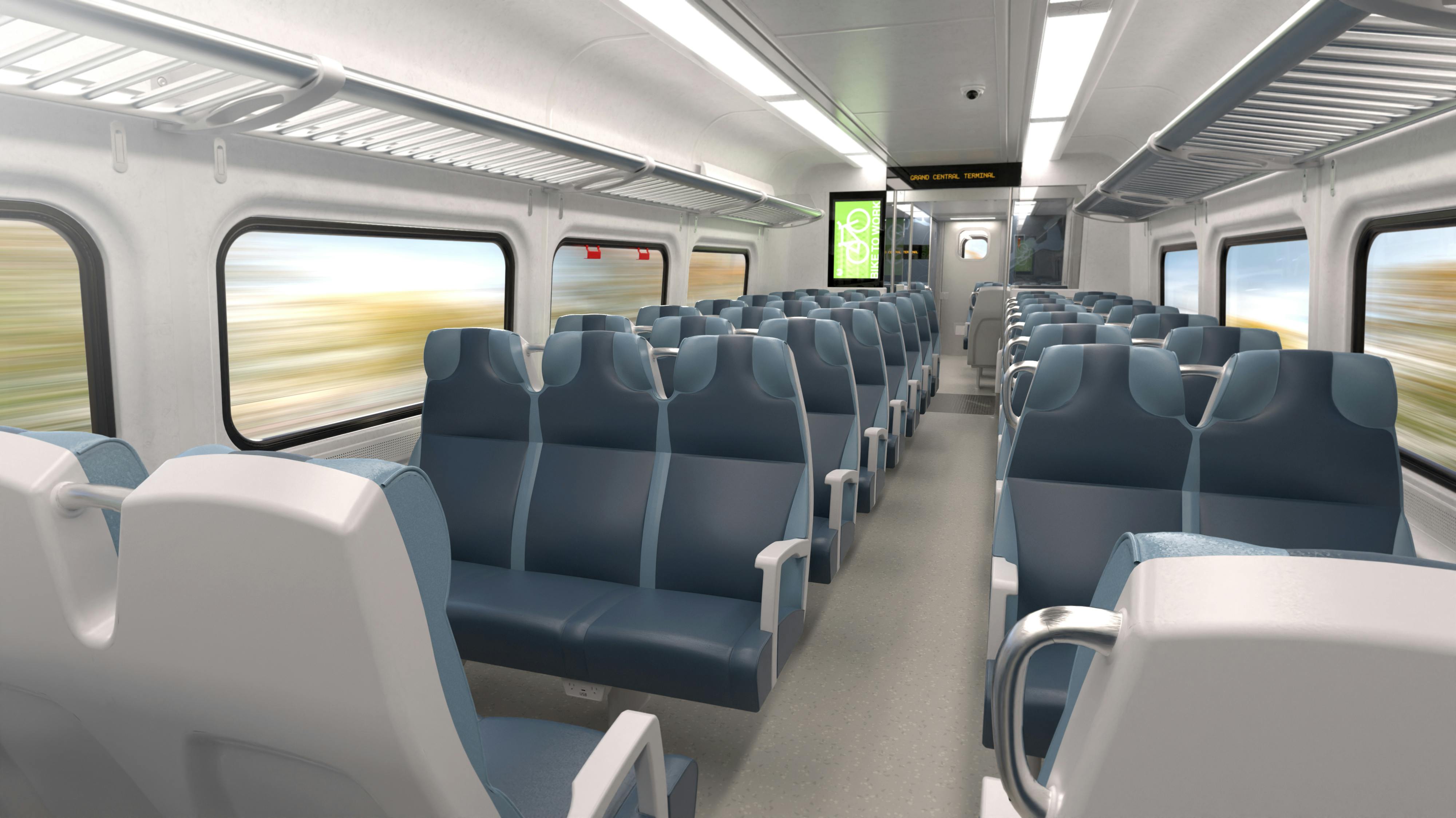 A rendering of the M-9A passenger railcars.