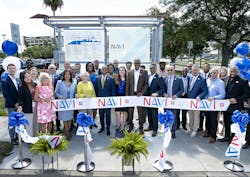 The ribbon cutting on the NAVI service. The ribbon cutting on the NAVI service.