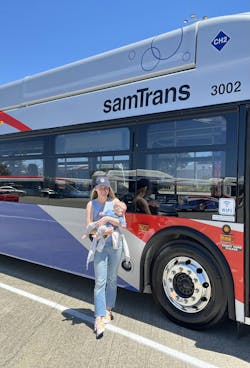 Millie Tolleson with her son at the 2024 SamTrans Roadeo. Millie Tolleson with her son at the 2024 SamTrans Roadeo.