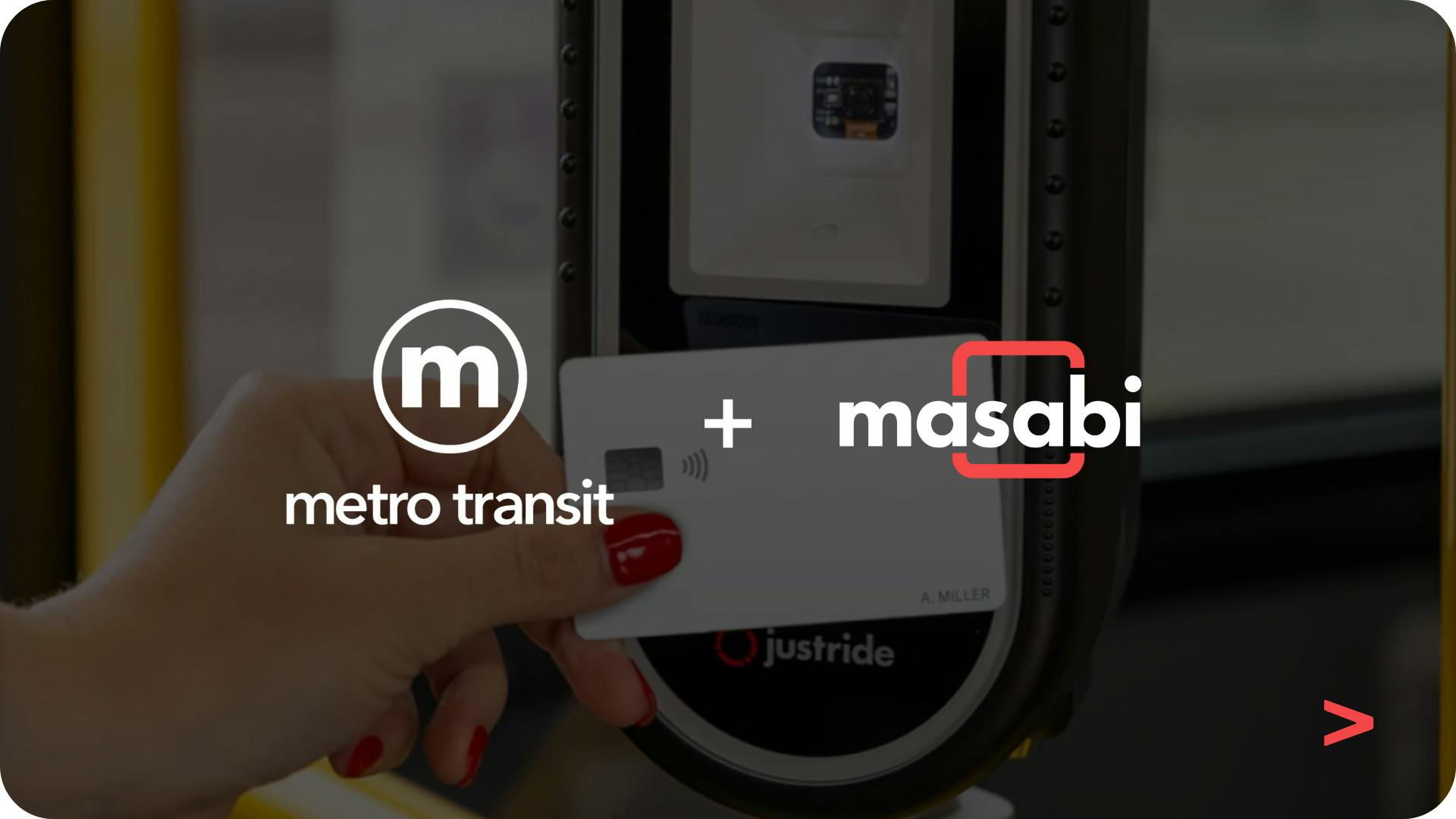 The city of Madison, Wis.,'s Metro Transit and Masabi logos.