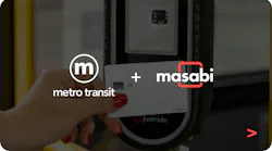 The city of Madison, Wis.,'s Metro Transit and Masabi logos.