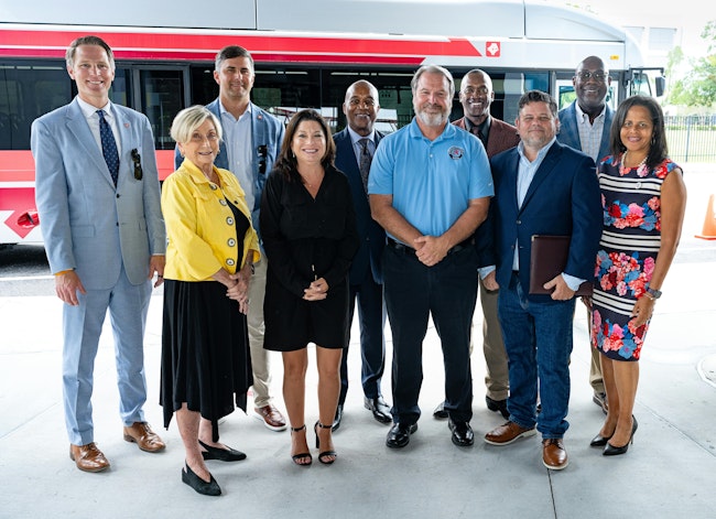 JTA officials celebrate the launch of the Ride to Train pilot.