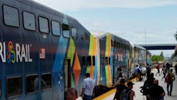 Tri-Rail, managed by the SFRTA, is a commuter rail service linking Miami, Fort Lauderdale and West Palm Beach. Tri-Rail, managed by the SFRTA, is a commuter rail service linking Miami, Fort Lauderdale and West Palm Beach.
