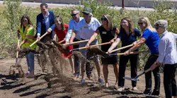Representatives from CDOT, the city of Lone Tree and Denver South break ground on Lone Tree Mobility Hub.