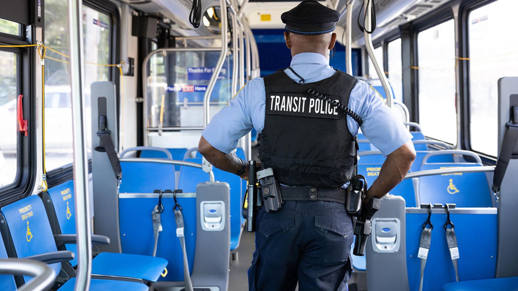 A SEPTA Transit police officer.