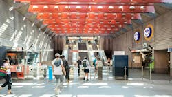 ARTM station with fare gates ARTM station with fare gates