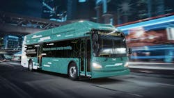 New Flyer's Xcelsior 40-foot CHARGE bus rendering New Flyer's Xcelsior 40-foot CHARGE bus rendering