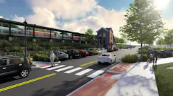 A rendering of the new train station in Naugatuck.