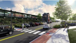 A rendering of the new train station in Naugatuck. A rendering of the new train station in Naugatuck.
