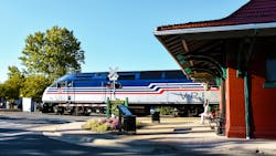 Virginia Railway Express Train at Manassas Train Station in Manassas, Va. Virginia Railway Express Train at Manassas Train Station in Manassas, Va.