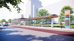 A rendering of the Link BRT project. A rendering of the Link BRT project.