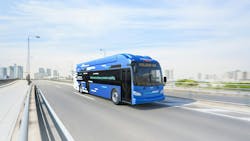 An Xcelsior CNG 40-foot transit bus. An Xcelsior CNG 40-foot transit bus.