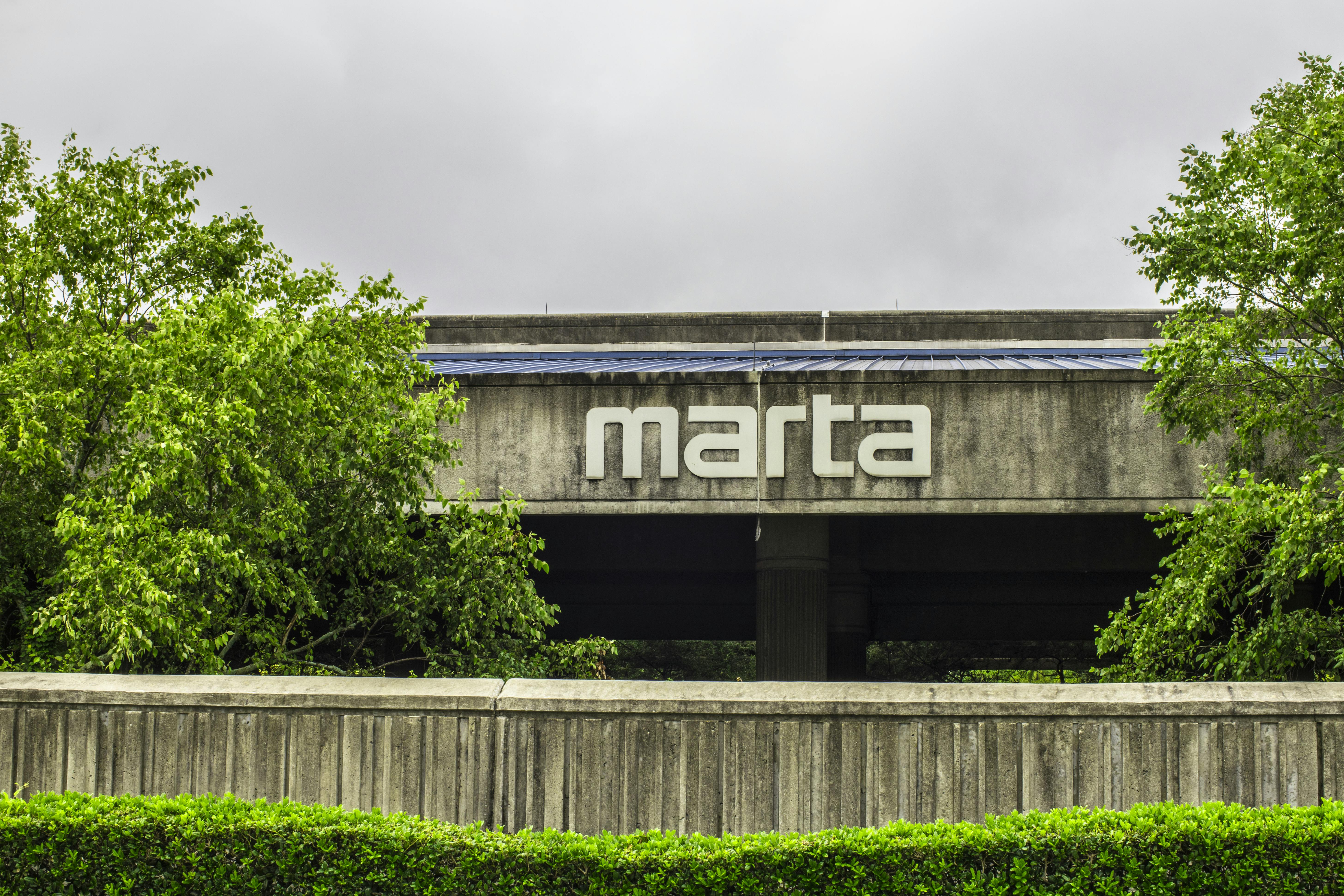 A MARTA Transit sign displayed in Dekalb County, Georgia.