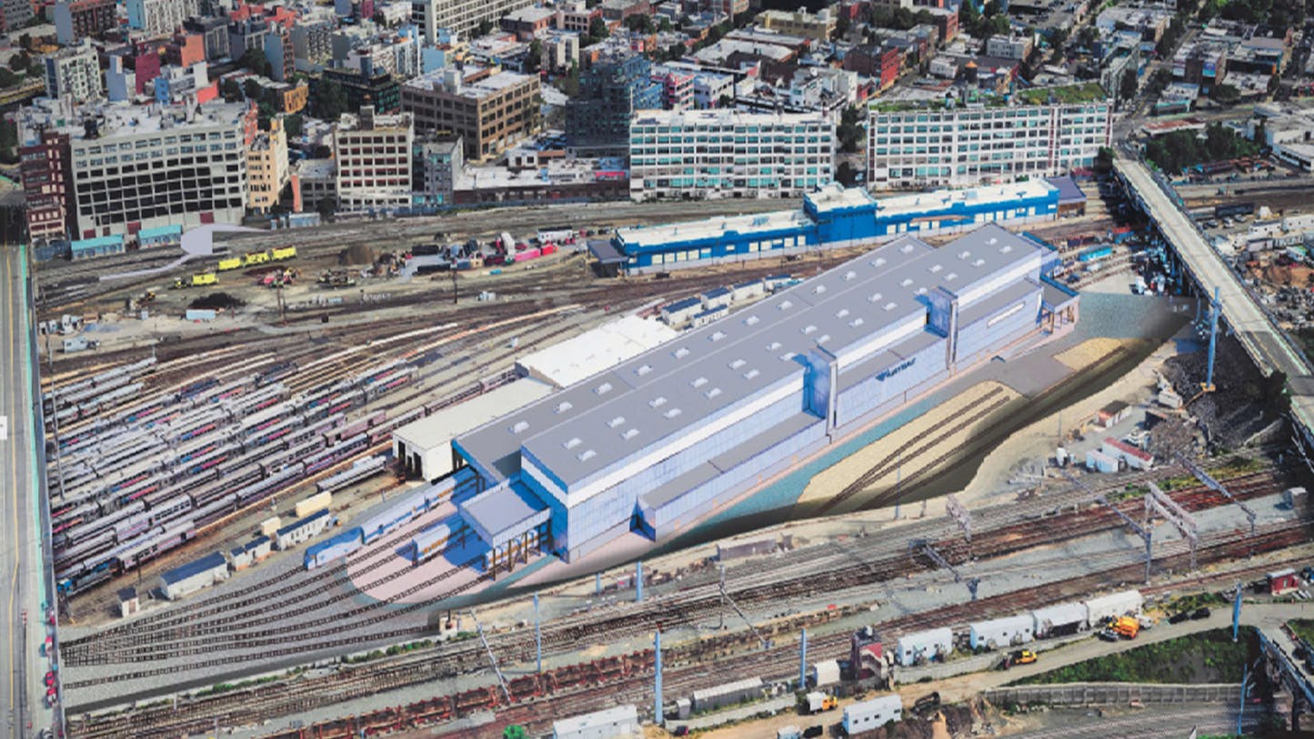 A rendering of the New York City (Sunnyside Yard).