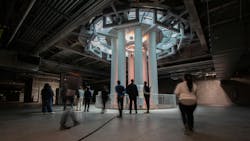 The Oculus, surrounded by various blueprints and diagrams relating to The Portal. The Oculus, surrounded by various blueprints and diagrams relating to The Portal.