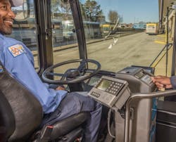 A CobbLinc bus driver. A CobbLinc bus driver.