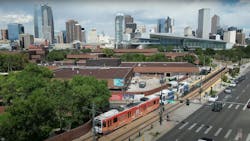 The image shows an ariel view of the track segment for reconstruction. The image shows an ariel view of the track segment for reconstruction.