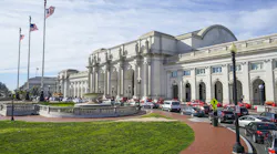 Washington Union Station on a sunny day.